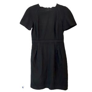 J. Crew Black Career Dress Zip Back Size 6